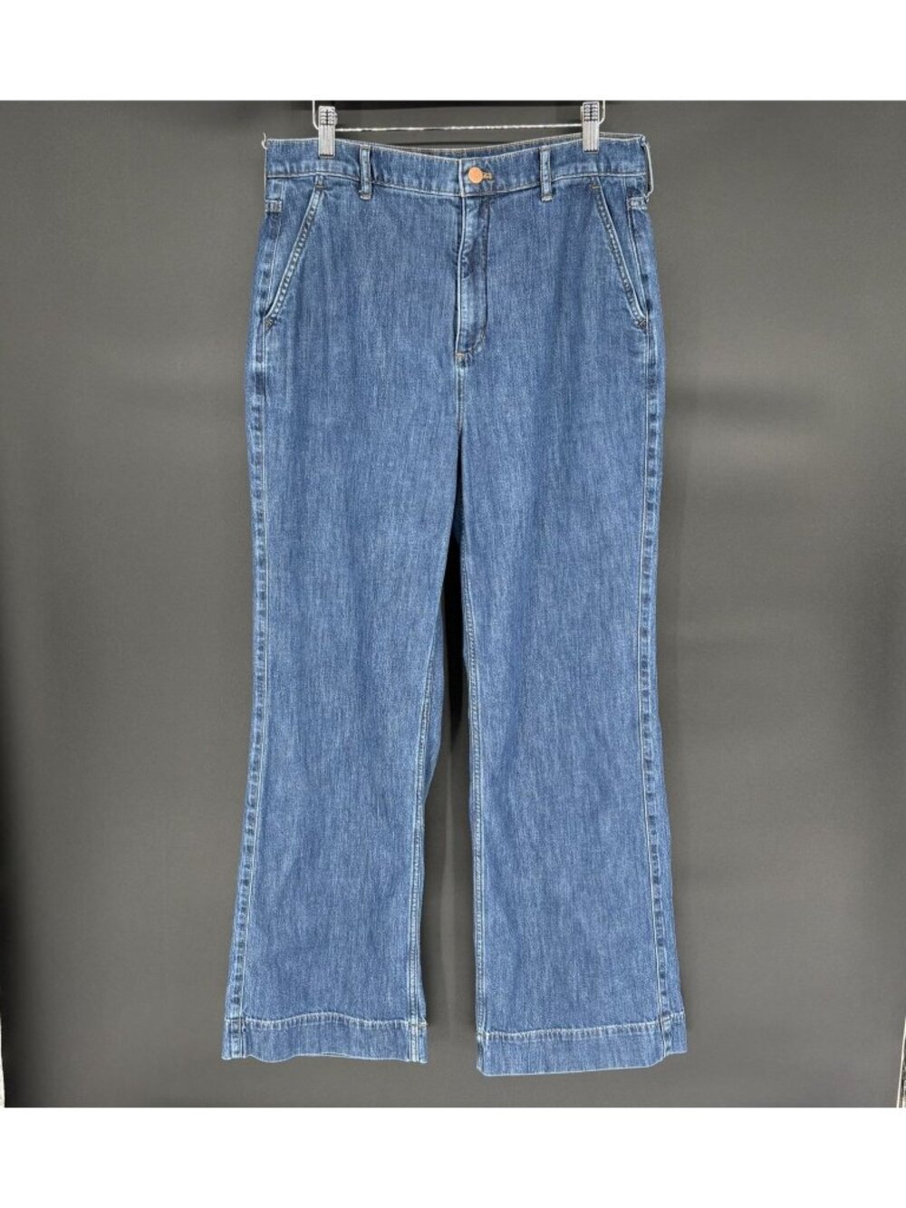 J.Crew Denim Trouser Pant Wide Leg Jeans Women’s 30 Blue Preppy Capsule Wardrobe